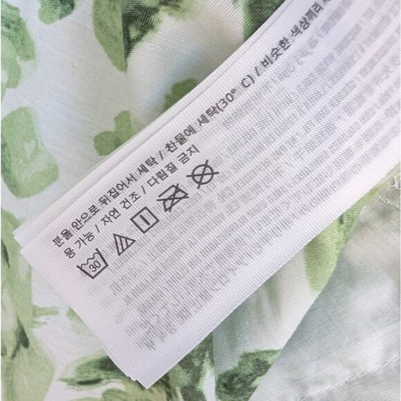 Abercrombie & Fitch Emerson Green Poplin Floral Short Sleeve Mini Dress, size M - Picture 8 of 8